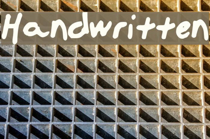 Handwritten Font examples