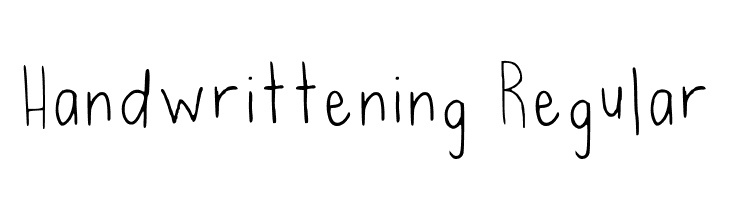 Handwrittening Regular  नि: शुल्क फ़ॉन्ट्स डाउनलोड