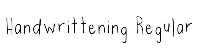 Handwrittening Regular  تنزيل الخطوط