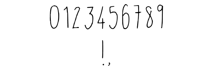 Handwrittening Regular Font OTHER CHARS