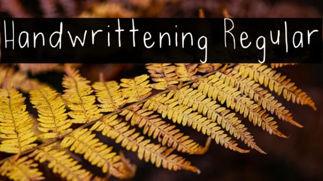 Handwrittening Regular Example 1