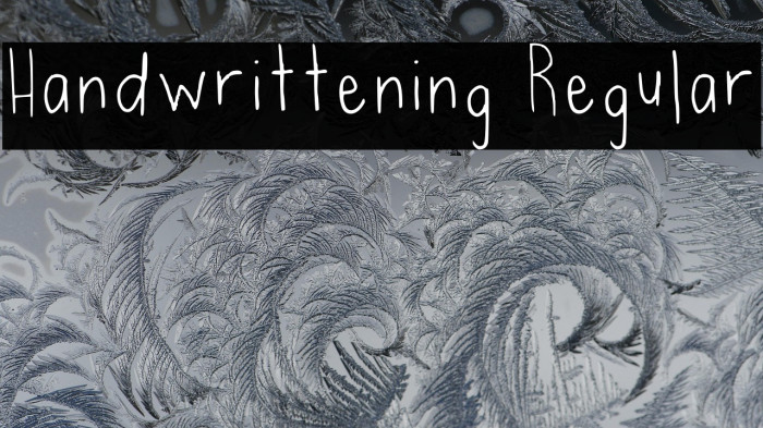 Handwrittening Regular Example 2