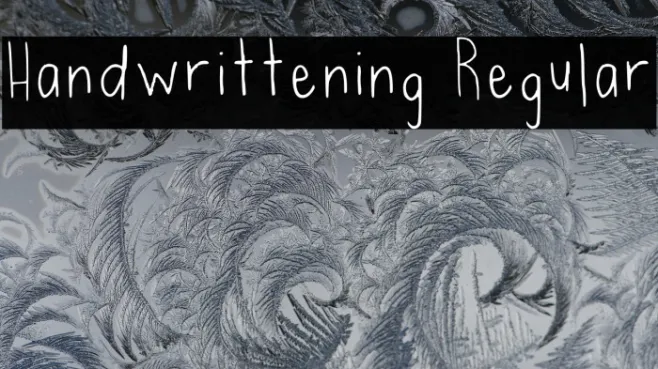 Handwrittening Regular Example 2