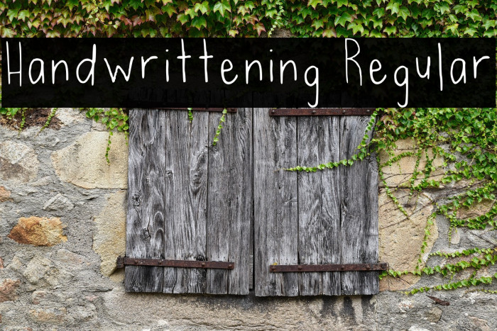 Handwrittening Regular Example 3