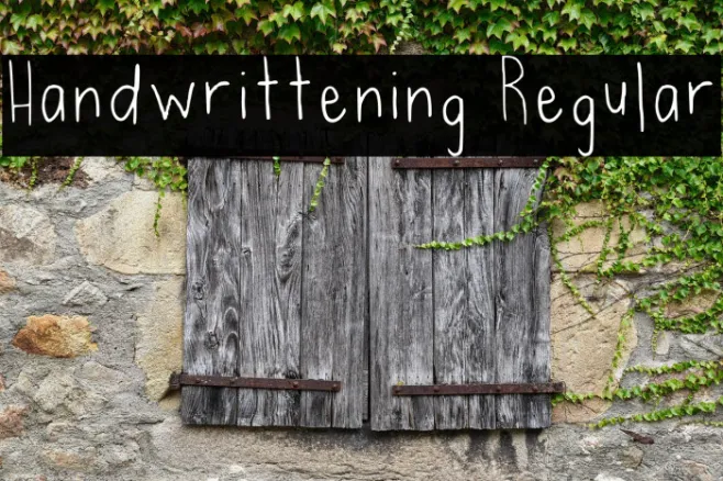 Handwrittening Regular Example 3