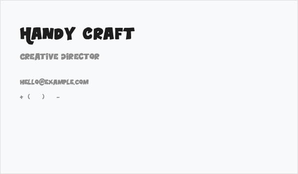 Handy Craft Business Card