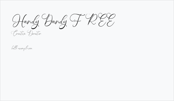 Handy Dandy FREE Business Card