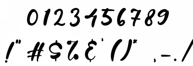 Handy Mattea Font OTHER CHARS