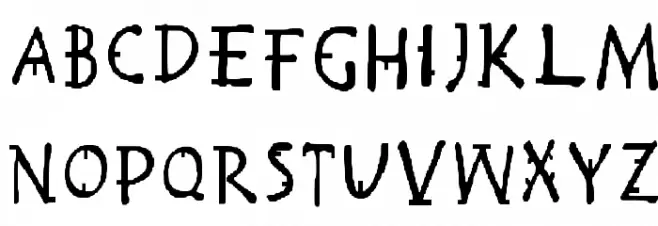 Handy Regular Font UPPERCASE
