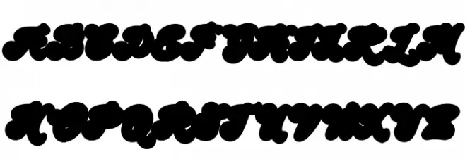 Handy Script Extrude フォント 大文字