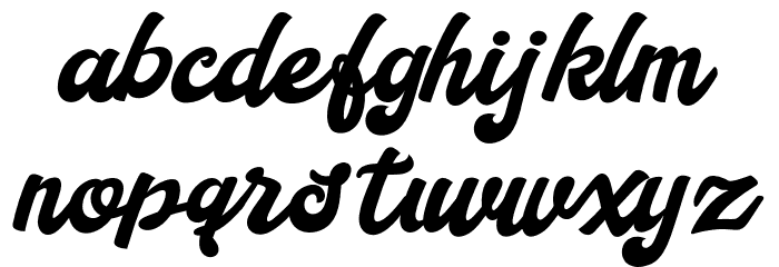Handy Script Font LOWERCASE