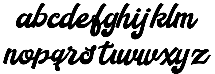 Handy Script Font LOWERCASE