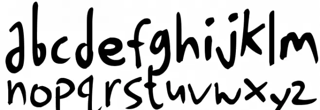 Handy Writing फ़ॉन्ट लोअरकेस