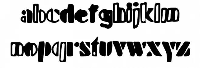 HandyStencil Font LOWERCASE