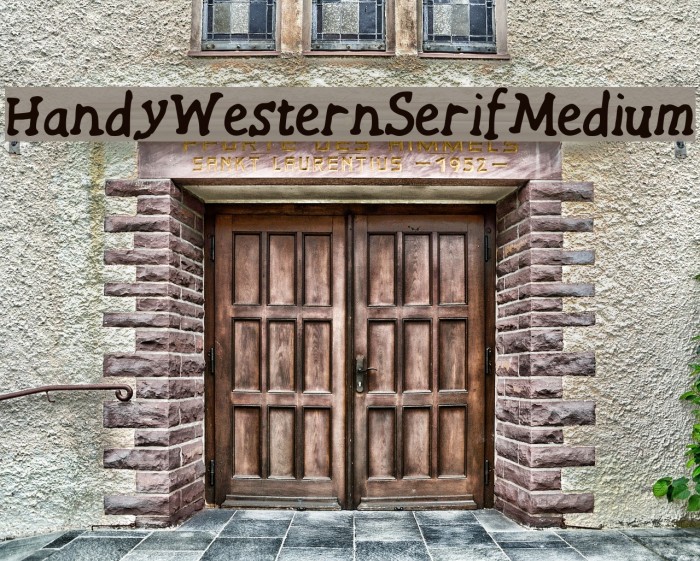 HandyWesternSerif Medium Font examples