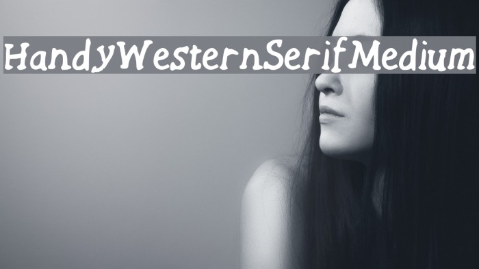 HandyWesternSerif Medium Font examples