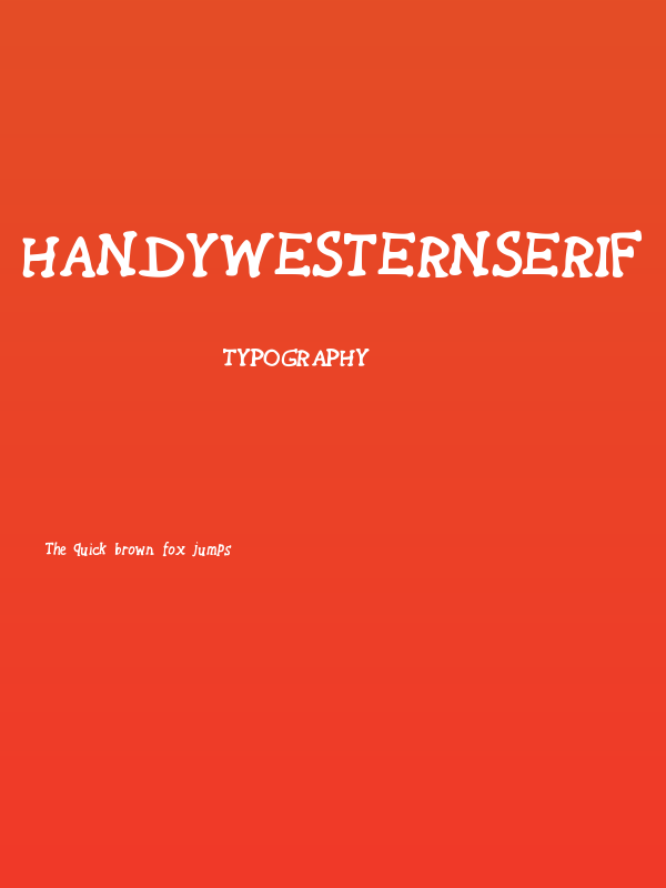 HandyWesternSerif Medium Poster
