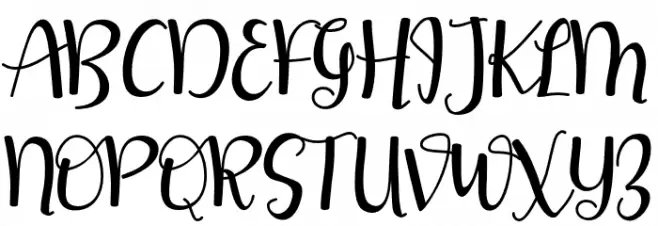 Handycraft-Regular フォント 大文字