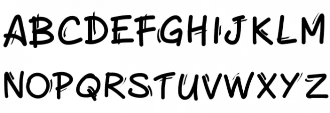 Handylinedfont फ़ॉन्ट अपरकेस