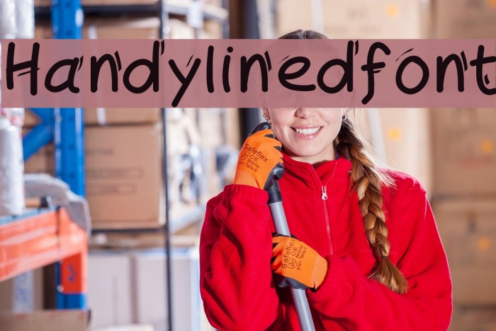 Handylinedfont Font examples