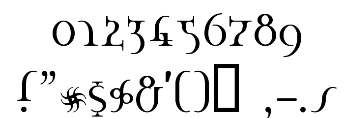 Hane RegularE Font OTHER CHARS