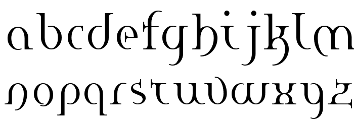 Hane RegularE Font LOWERCASE