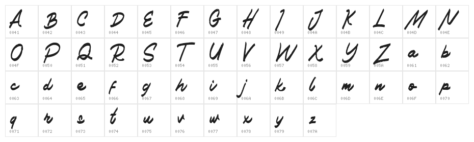Haned FREE Character Map