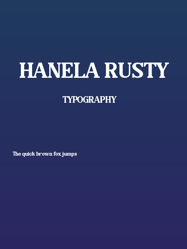 Hanela Rusty Poster