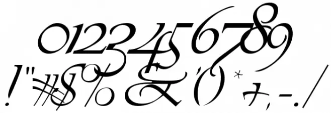 Hanford Script Font OTHER CHARS