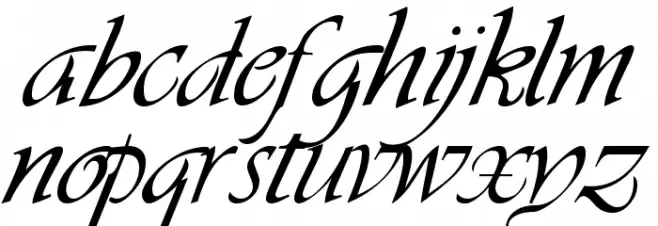 Hanford Script Font LOWERCASE