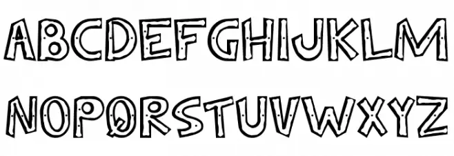 Hang Stick Demo Schriftart Groß