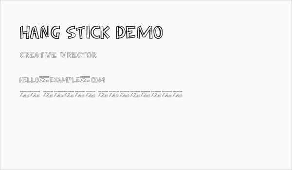Hang Stick Demo Business Card