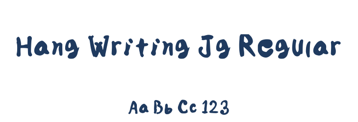Hang Writing Jg Regular Font Preview