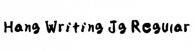 Hang Writing Jg Regular Font