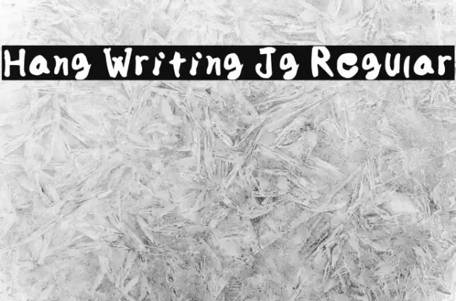 Hang Writing Jg Regular Font examples