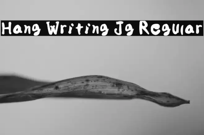 Hang Writing Jg Regular Font examples