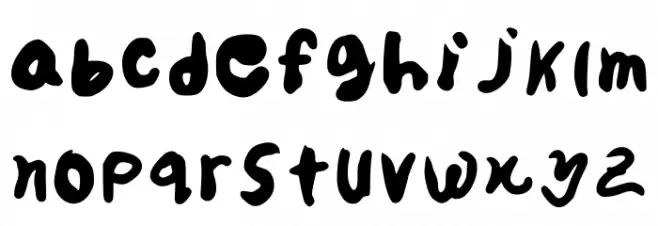 Hang Writing Jg Regular Font LOWERCASE