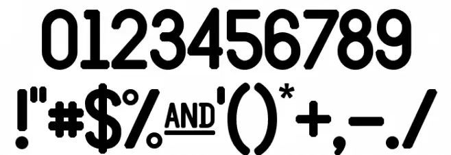 Hangar Flat Font OTHER CHARS