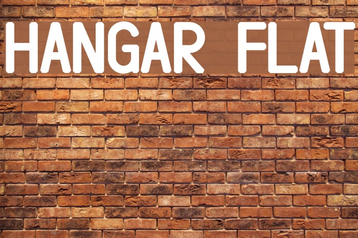 Hangar Flat Font examples