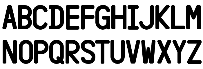 Hangar Flat Font LOWERCASE