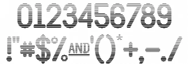 Hangar Striped Font OTHER CHARS