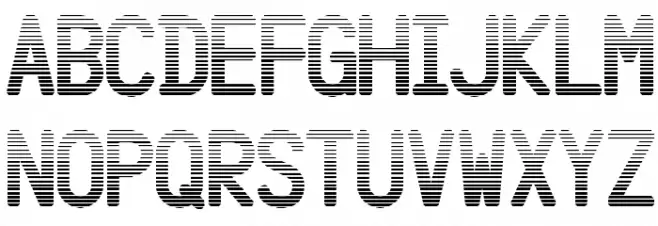 Hangar Striped Schriftart Groß