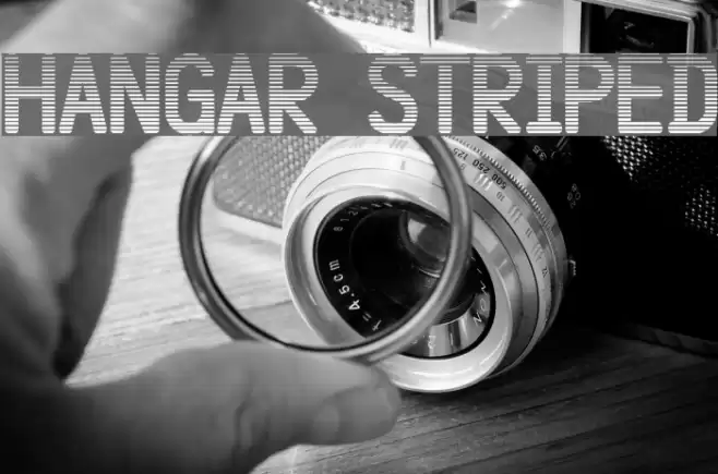 Hangar Striped Font examples