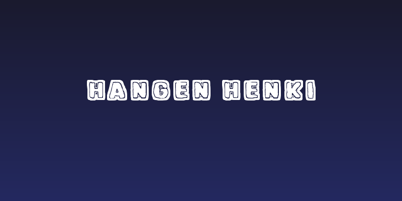 Hangen henki Social Header