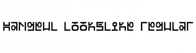 Hangeul Lookslike Regular  Frei Schriftart Herunterladen