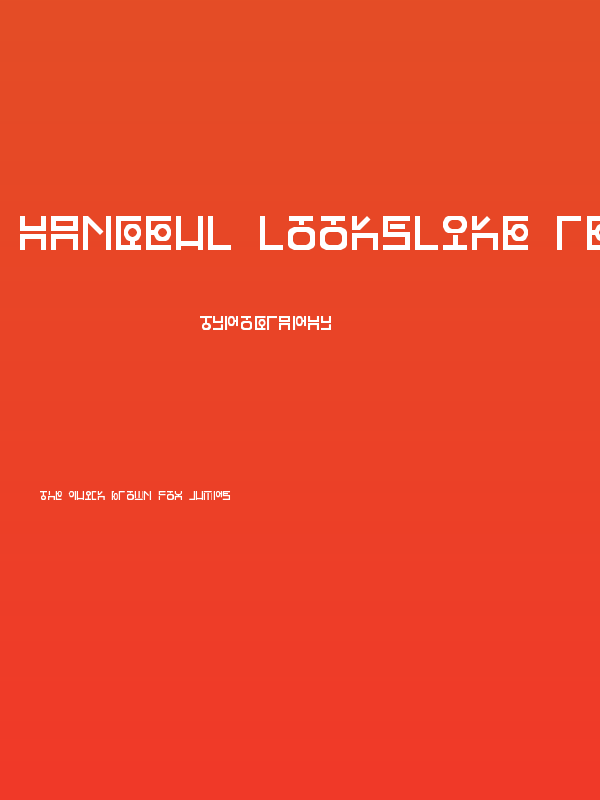 Hangeul Lookslike Regular Poster