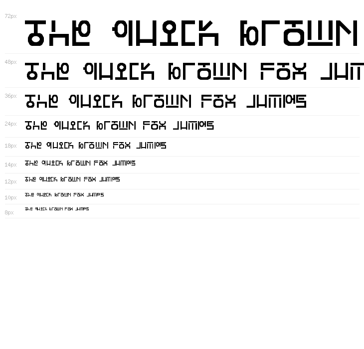 Hangeul Lookslike Regular Waterfall