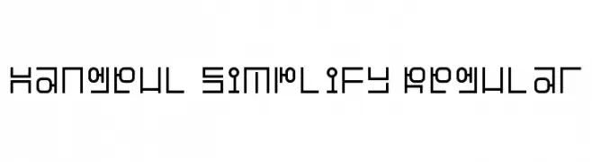 Hangeul Simplify Regular  Frei Schriftart Herunterladen