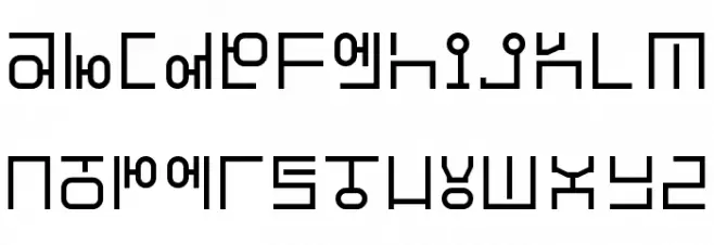 Hangeul Simplify Regular 字体 小写