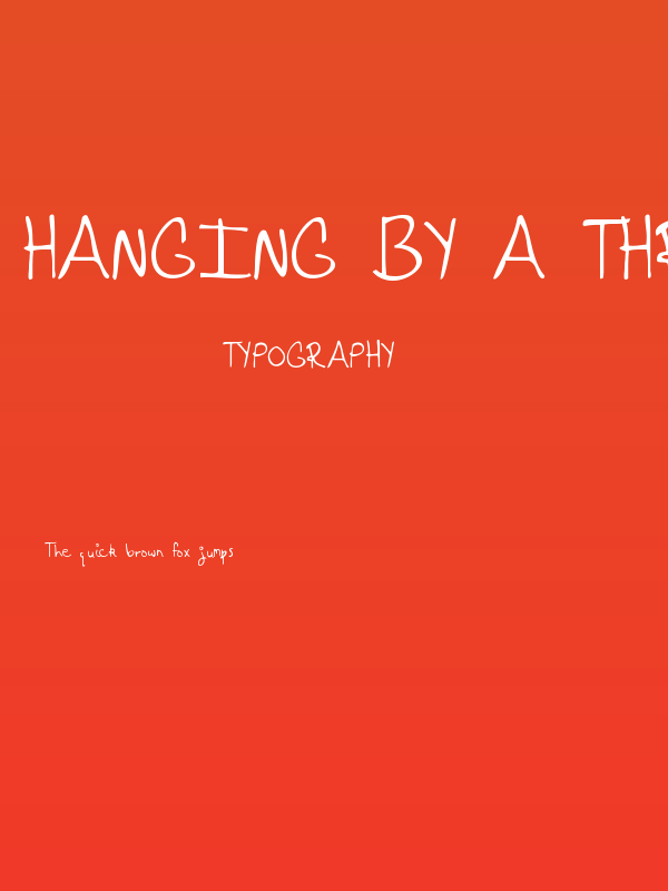 Hanging By a Thread Poster